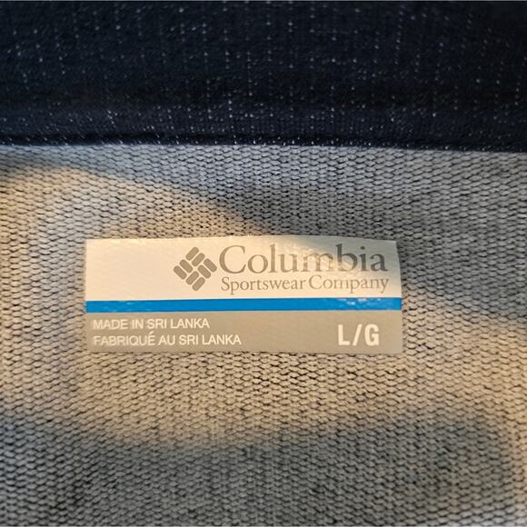 COLUMBIA MEN'S NAVY LONG SLEEVE 1/4 ZIP COLLARED SHIRT Size LARGE - Picture 11 of 14